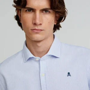 CAMISA OXFORD CALAVERA CONTRASTE