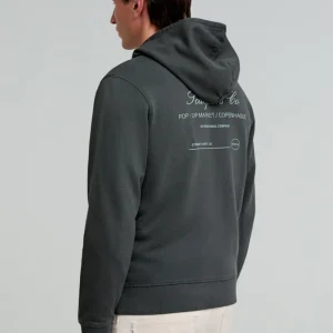 SUDADERA CAPUCHA TEXTO TRASERO