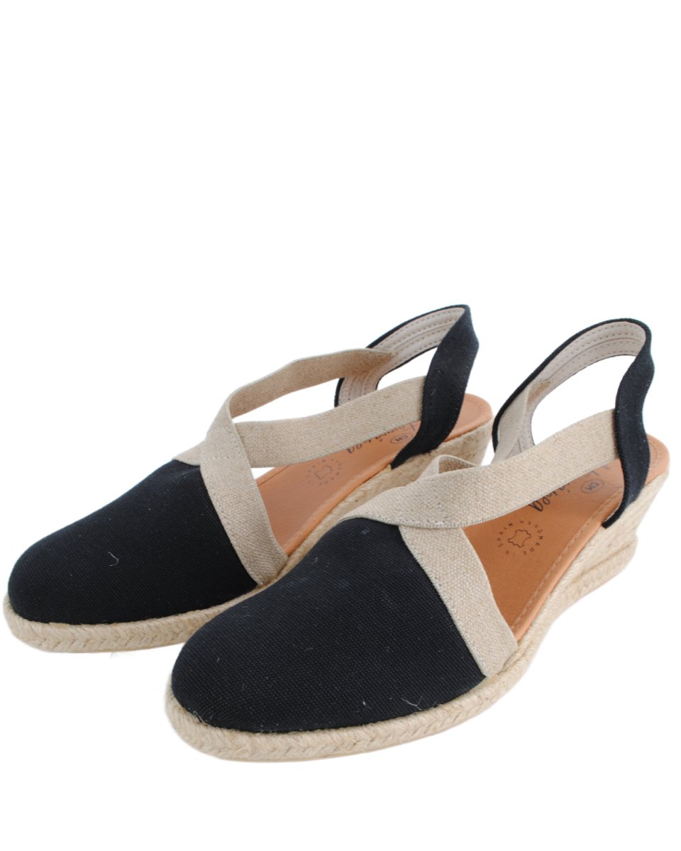 Sandalias Viguera Elásticos Esparto Cuña Beige - Imagen 4