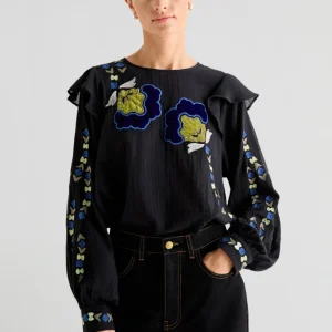 BLUSA FLORES BORDADAS