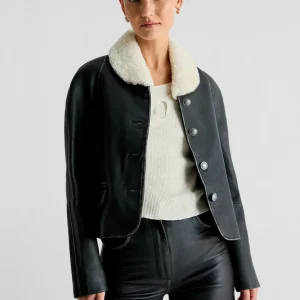 CHAQUETA PIEL CUELLO BORREGO