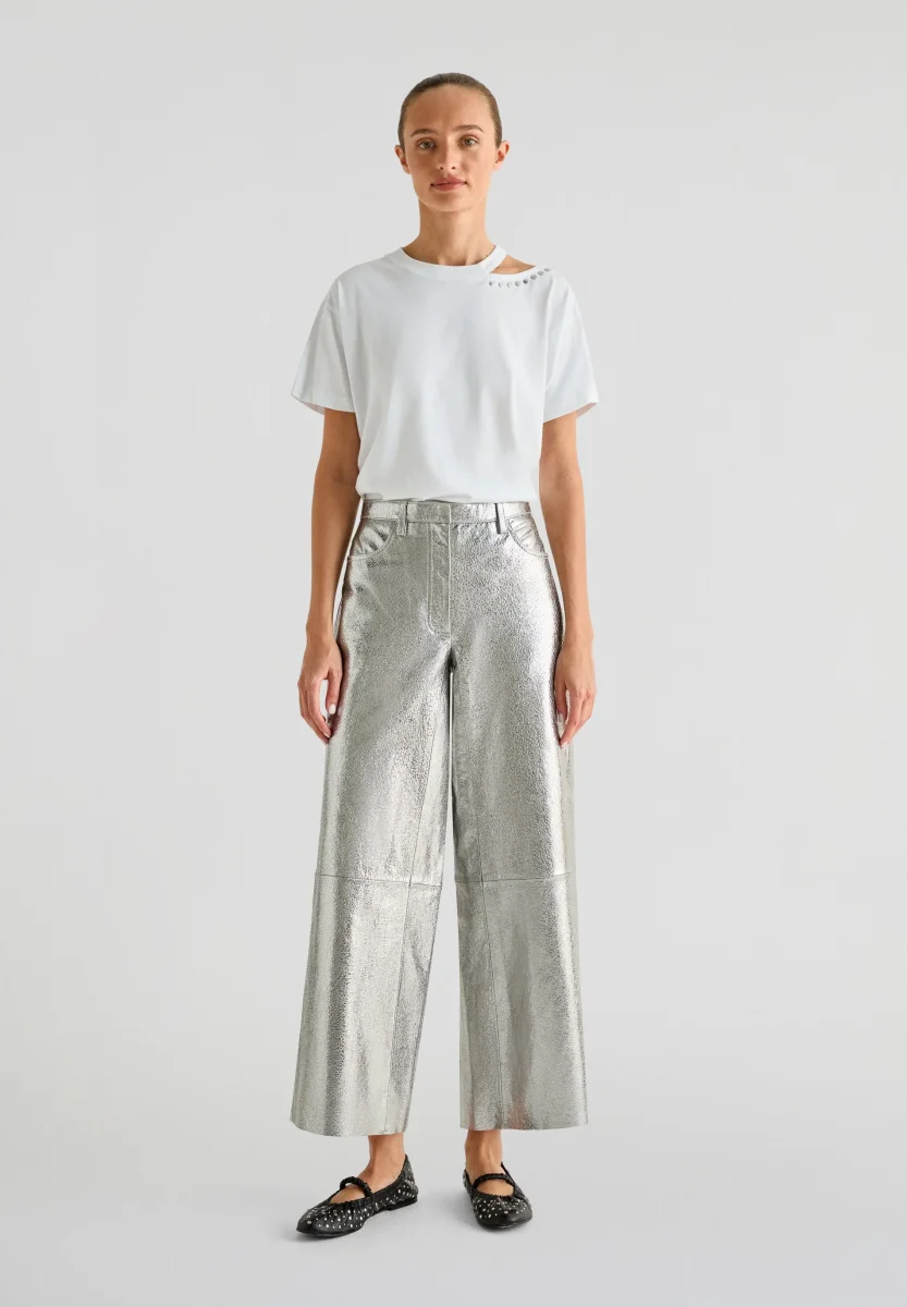PANTALÓN PIEL METALIZADO SCALPERS X LOVE STORIES - Imagen 2