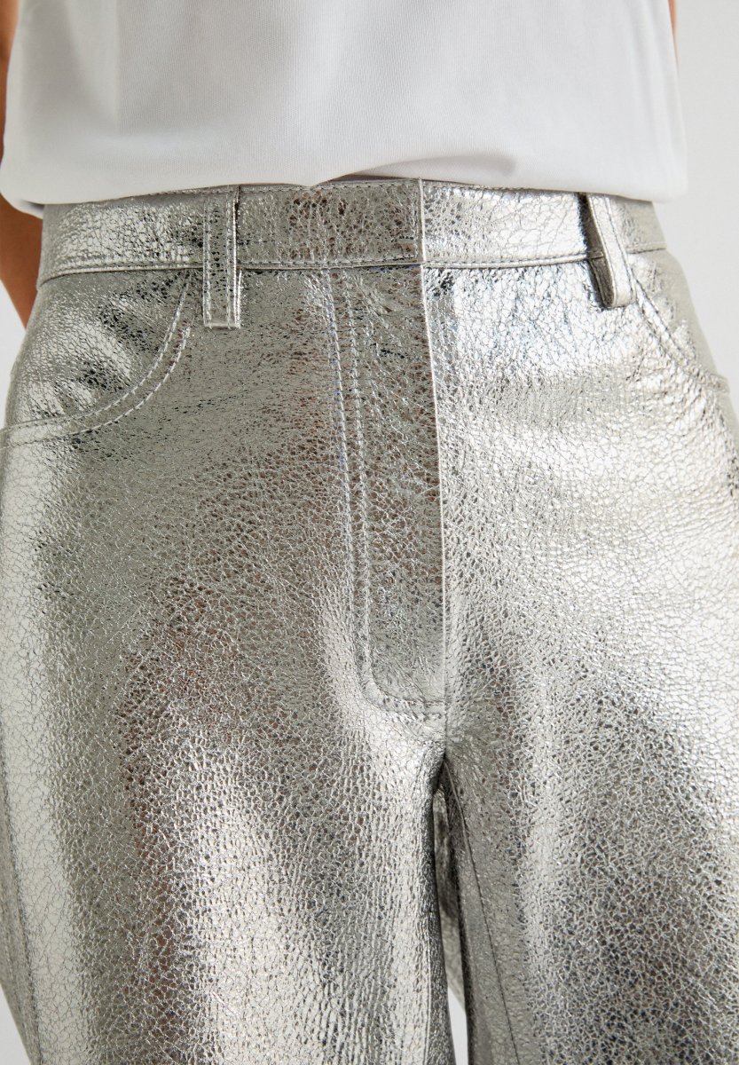 PANTALÓN PIEL METALIZADO SCALPERS X LOVE STORIES - Imagen 4