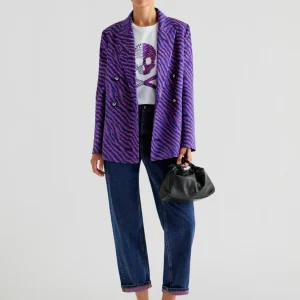 JEANS ANKLE FLARE ANIMAL PRINT