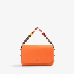 BOLSO PIEL MINI ASA ABALORIOS