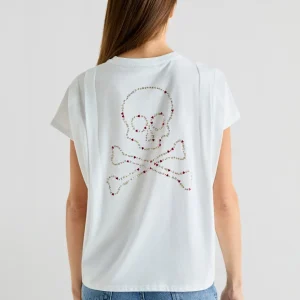 CAMISETA PLIEGUE CALAVERA TACHUELAS