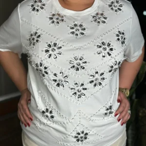 BLUSA CON PIEDRAS WHITE
