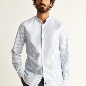 CAMISA RAYAS CUELLO MAO