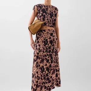 FALDA MIDI ANIMAL PRINT