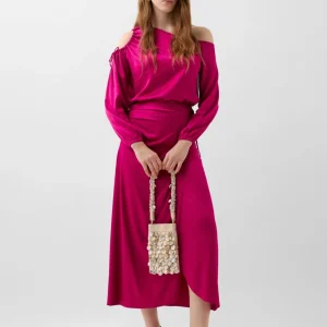 FALDA MIDI PAREO SATINADA