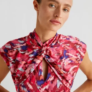 VESTIDO MIDI DETALLE ESCOTE