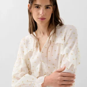 BLUSA VOLANTES DETALLES LÚREX