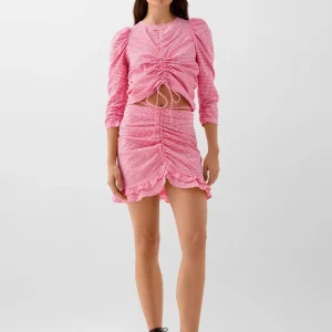 FALDA VICHY FRUNCIDA