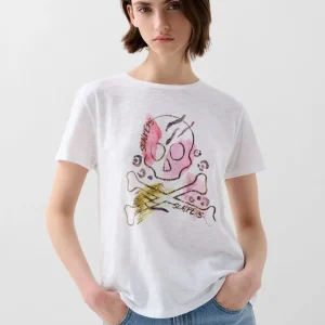 CAMISETA CALAVERA PRINT FRONTAL