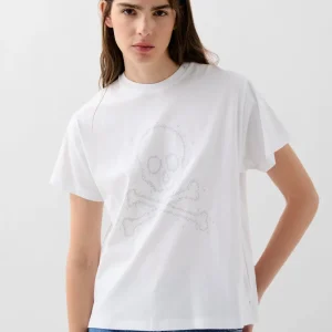 CAMISETA LETRAS CALAVERA