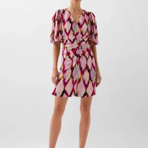 VESTIDO MINI ESTAMPADO FRUNCES