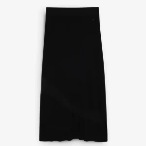 FALDA MIDI PUNTO DETALLES TRANSPARENCIAS