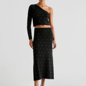 FALDA MIDI PUNTO ROMBOS