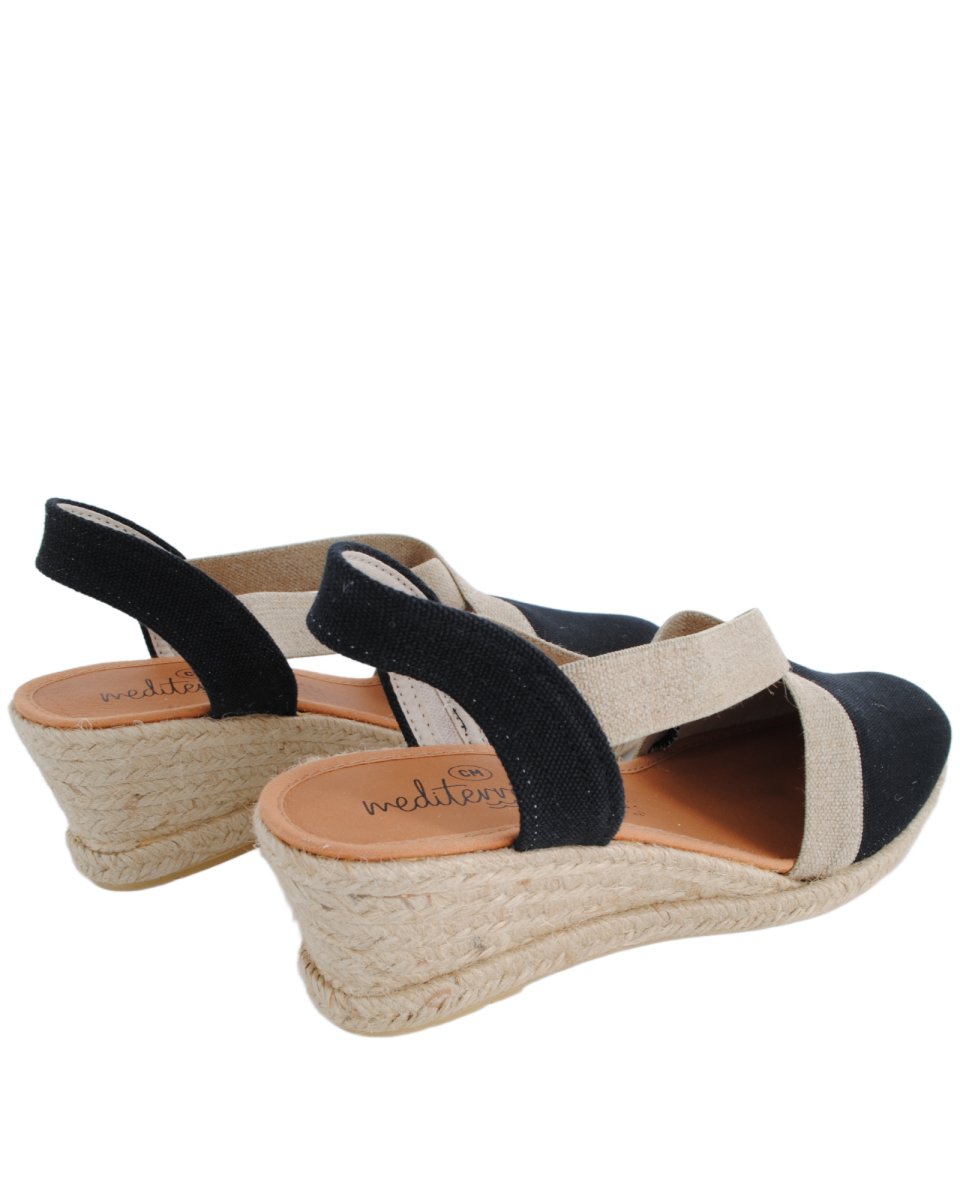 Sandalias Viguera Elásticos Esparto Cuña Gris - Imagen 5