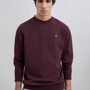 SUDADERA BORDADA CONTRASTE ALGODÓN