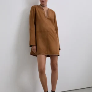 VESTIDO MINI PIEL ANTE