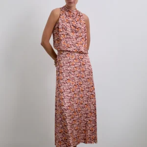 FALDA MIDI FLUIDA ESTAMPADA