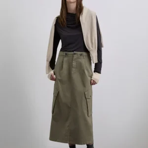 FALDA MIDI CARGO BOLSILLOS
