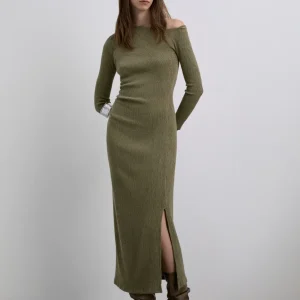 VESTIDO FRUNCES ESCOTE ASIMÉTRICO
