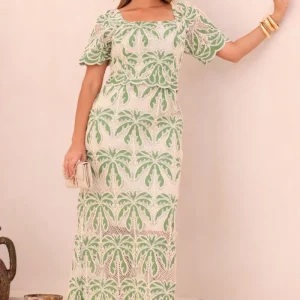 Vestido Croché Bordado