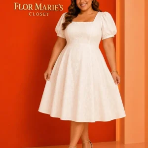 Vestido Midi Blanco Plus Size – Elegancia y Comodidad para Toda Ocasión