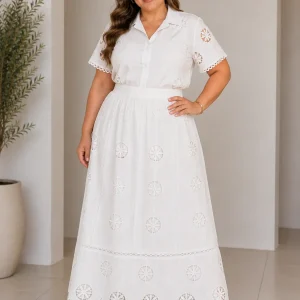 AET FALDA BLUSA BLANCA ENCAJES