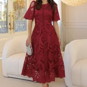 Vestido Lace Dream Burgundy