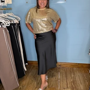 GOLD SEQUIN BLOUSE