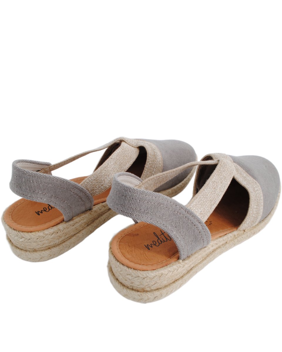 Sandalias Viguera Elásticos Esparto Cuña Gris - Imagen 8