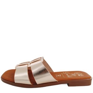 Sandalia Plana Herm s Gold