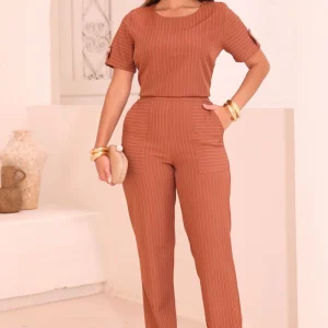 Conjunto Sastre | Rayas Camel Brown
