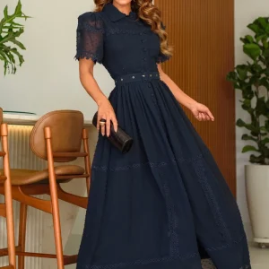 Maxi Vestido Marino Imperial
