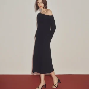FALDA MIDI PUNTO ASIMÉTRICA