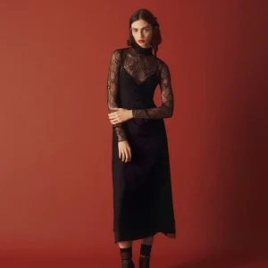 VESTIDO MIDI ENCAJE