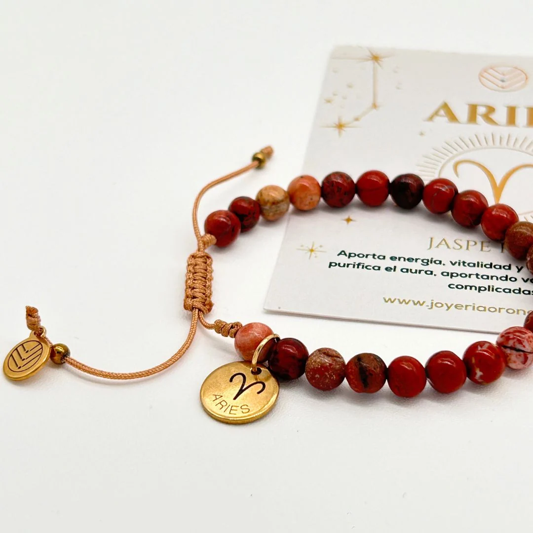 Pulsera Aries Jaspe Rojo - Imagen 3