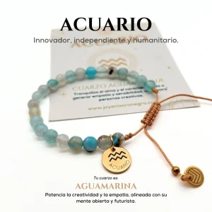 Pulsera Acuario Aguamarina