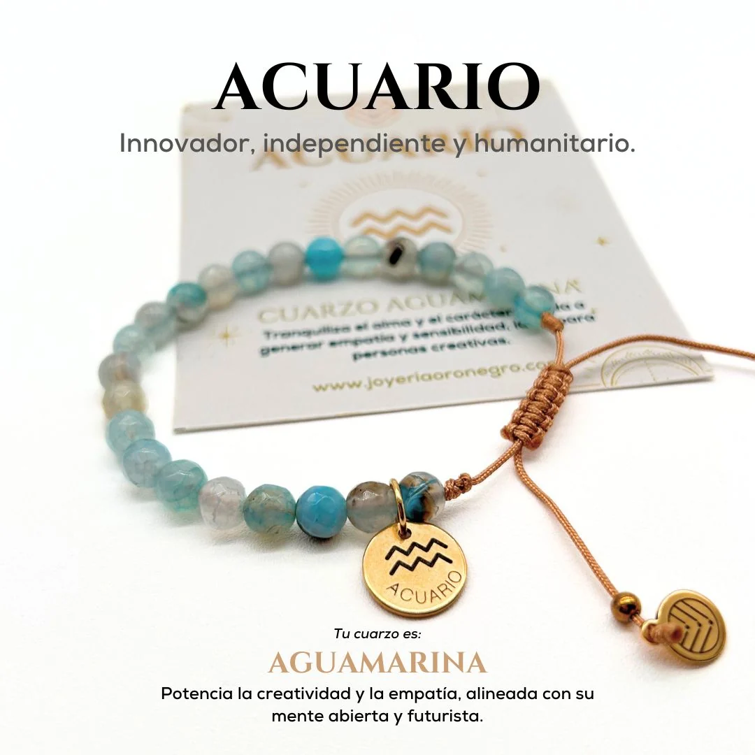 Pulsera Acuario Aguamarina