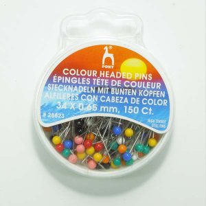 Alfileres con cabeza de colores