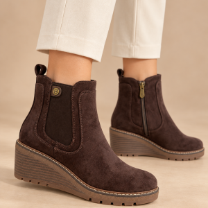 Botines Lama Marrón