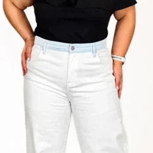 PANTALON BLANCO DE MEZCLILLA PLUS SIZE