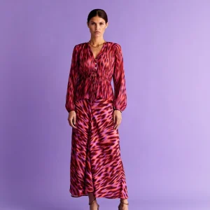 FALDA MIDI ANIMAL PRINT LUREX