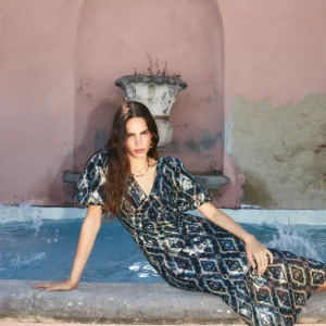 VESTIDO MIDI MANGA ABULLONADA