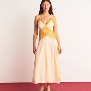VESTIDO MIDI LENCERO SATÉN