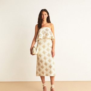FALDA MIDI PUNTO ROMBOS