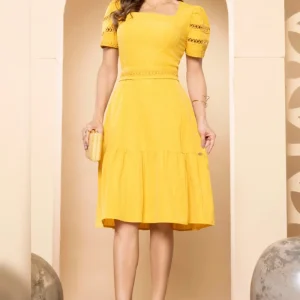 Vestido Soleil Lino & Guipur